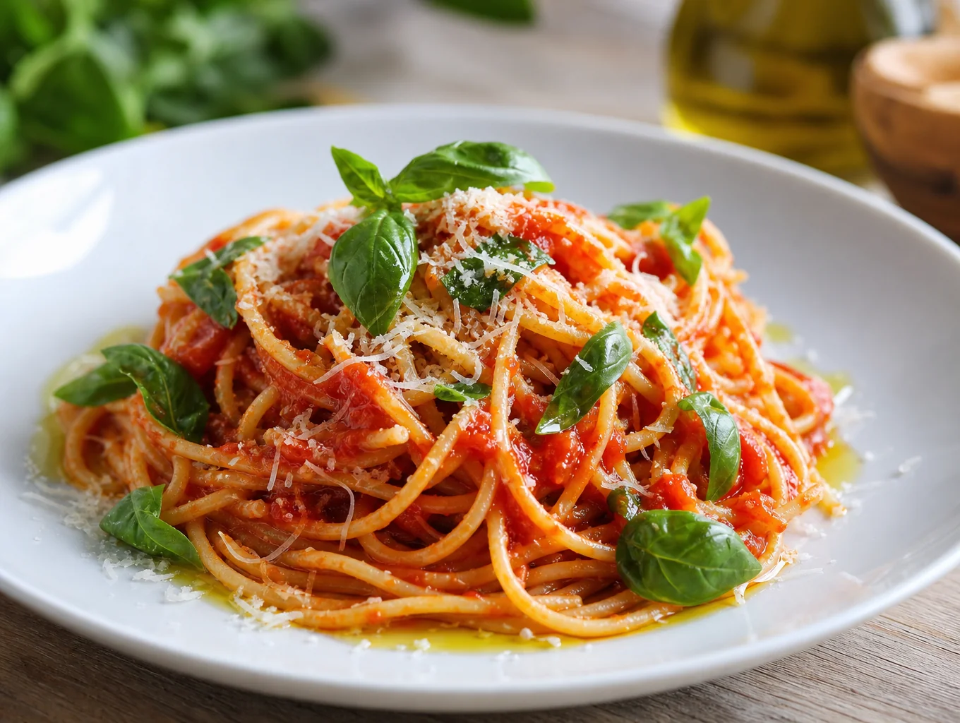 Schnelle Pasta mit frischen Kräutern und Kirschtomaten